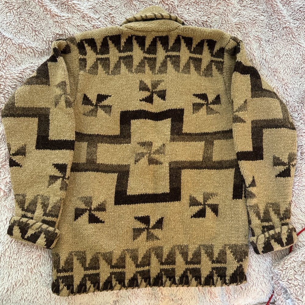 Vintage Ralph Lauren Country Shawl Cardigan Native Manji Pattern  RARE FIND - Picture 2 of 8